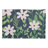 花モダン柄 枕カバー (裏面-左)