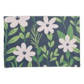 花モダン柄 枕カバー (正面右)