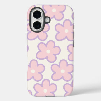 花モダン柄Iphoneケース | ピンクの美学 iPhone 16ケース