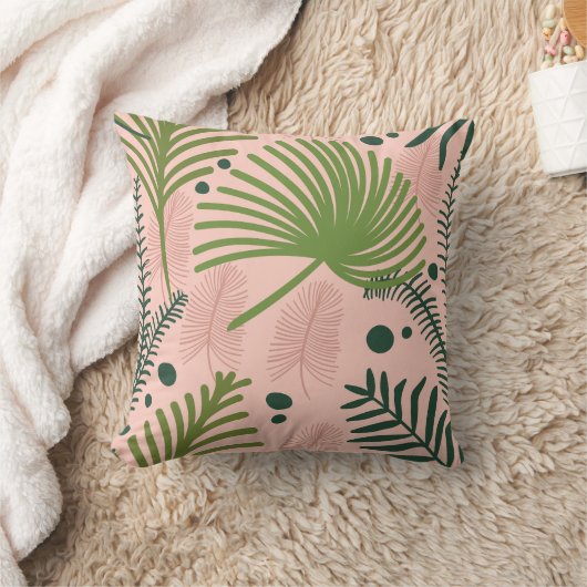 花モダン模様 クッション (ブランケット)