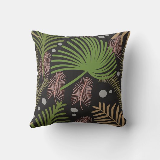 花モダン模様 クッション (裏面)