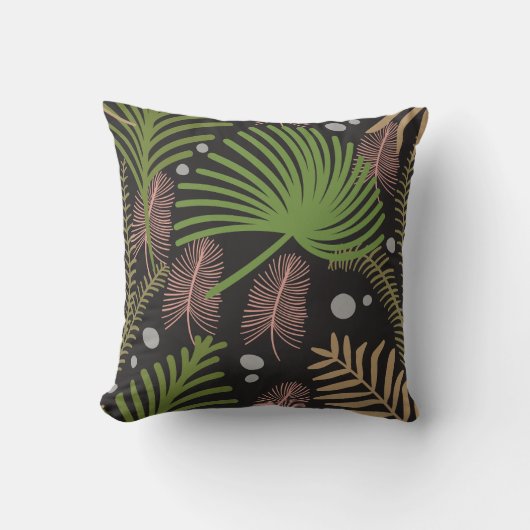 花モダン模様 クッション (正面)