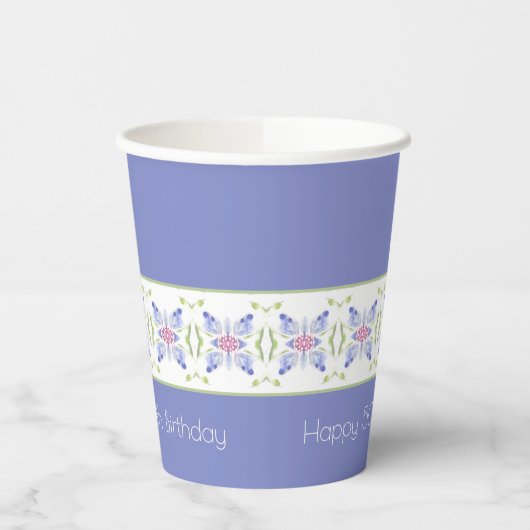 花モダン模様 紙コップ (左)