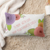 花モダン母パーソナライズされたのデイランバーP ランバークッション (ブランケット)