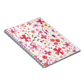 花モダン水色 ノートブック (右側)