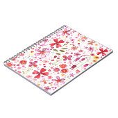 花モダン水色 ノートブック (左側)