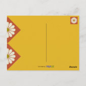 花モダン白はっきりした黄（日） ポストカード (裏面)