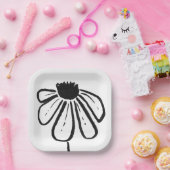 花モダン紙プレート ペーパープレート (パーティー)