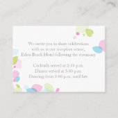 花モダン紫色結婚の情報エンクロージャカード エンクロージャーカード (裏面)