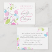 花モダン紫色結婚の情報エンクロージャカード エンクロージャーカード (正面/裏面)