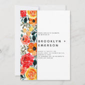 花モダン結婚模様 招待状 (正面)