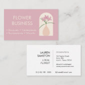 花モダン花屋ビジネスカード 名刺 (正面/裏面)