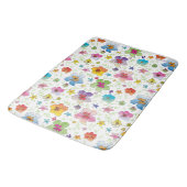 花モダン花柄カラフル芸術 バスマット (アングル)