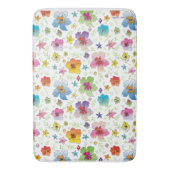 花モダン花柄カラフル芸術 バスマット (正面縦)