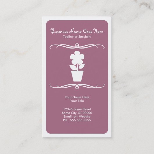 花モダン花 名刺 (正面)