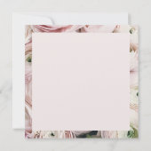 花モダン赤面ピンク結婚式招待状 招待状 (裏面)