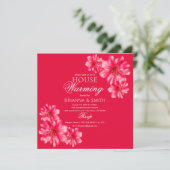 花モダン鮮やかの引っ越し祝いパーティー 招待状 (スタンド正面)