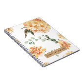 花モダン黄&クラフトパーソナライズされたギフト ノートブック (右側)