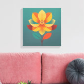 花モダン キャンバスプリント (インサイチュ (リビング))