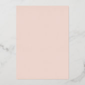 花モダン |バラ金ゴールド実在フォイルフォト大学院 箔招待状 (裏面)