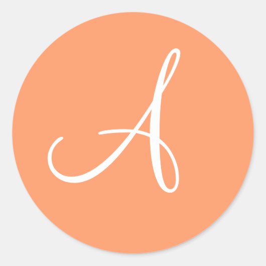 花モノグラム結婚ズ ラウンドシール (正面)