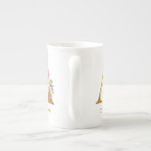 花モノグラム 名前イニシャル ボタニカル オーダーメイド ボーンチャイナマグカップ (裏面)