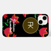 花モノグラム Case-Mate iPhoneケース (裏面 (横))