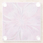 花ユニークのように ガラスコースター (裏面)