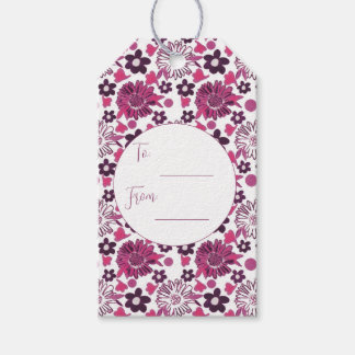 花ユニークスタイリッシュ柄 ギフトタグ