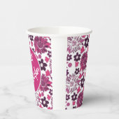 花ユニークスタイリッシュ柄 紙コップ (左)