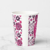 花ユニークスタイリッシュ柄 紙コップ (右)