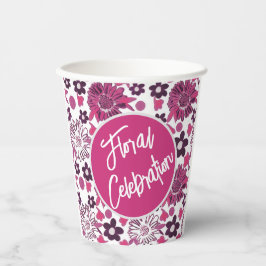 花ユニークスタイリッシュ柄 紙コップ