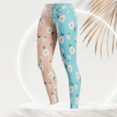花ユニーク柄花二色 レギンス