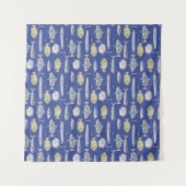 花ユニーク柄 タペストリー (正面(横))