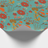 花ユニーク柄 ラッピングペーパー (角)