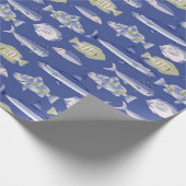 花ユニーク柄 ラッピングペーパー (角)