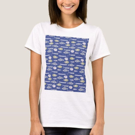 花ユニーク柄 Tシャツ (正面)