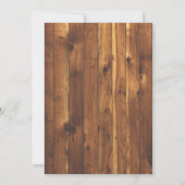 花ライトは木製のブライダルシャワーの招待をひもでつなぎます 招待状 (裏面)