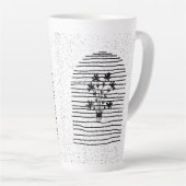 花ラインアート カフェラテマグ (右アングル)