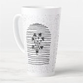 花ラインアート カフェラテマグ (左アングル)