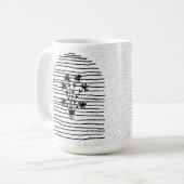 花ラインアート コーヒーマグカップ (正面左)