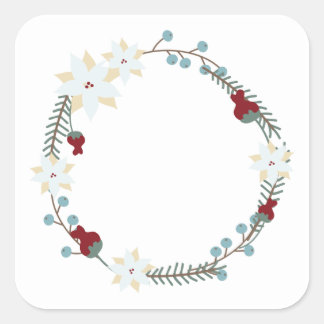 花ラベルシール スクエアシール