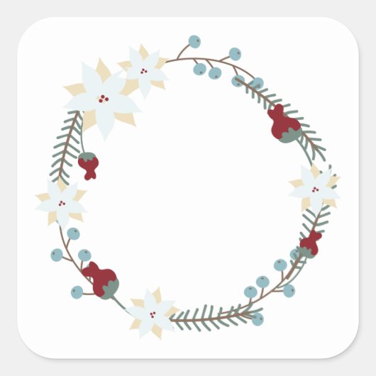 花ラベルシール スクエアシール (正面)