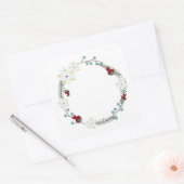 花ラベルシール スクエアシール (封筒)