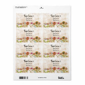 花ラベル ラベル (フルシート)