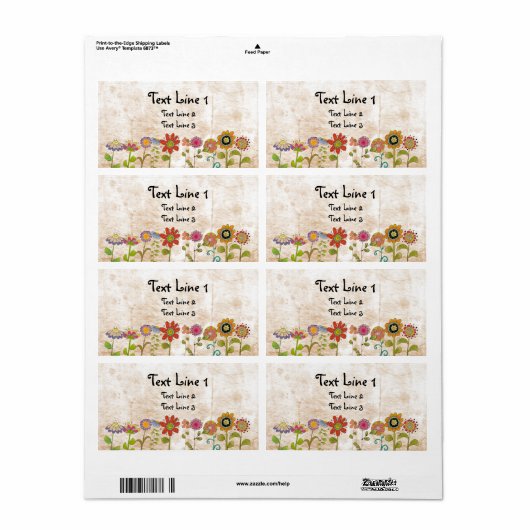 花ラベル ラベル (フルシート)