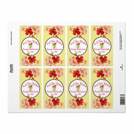 花ラベル ラベル (フルシート)