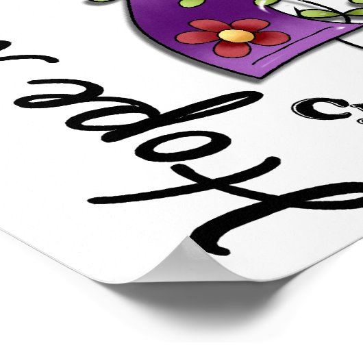 花リボン4希望が問題の嚢胞性線維症 ポスター (角)