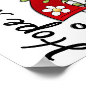 花リボン4 Hope Matters口腔がん ポスター (角)