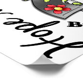 花リボン4 hope matters Brain Tumor ポスター (角)